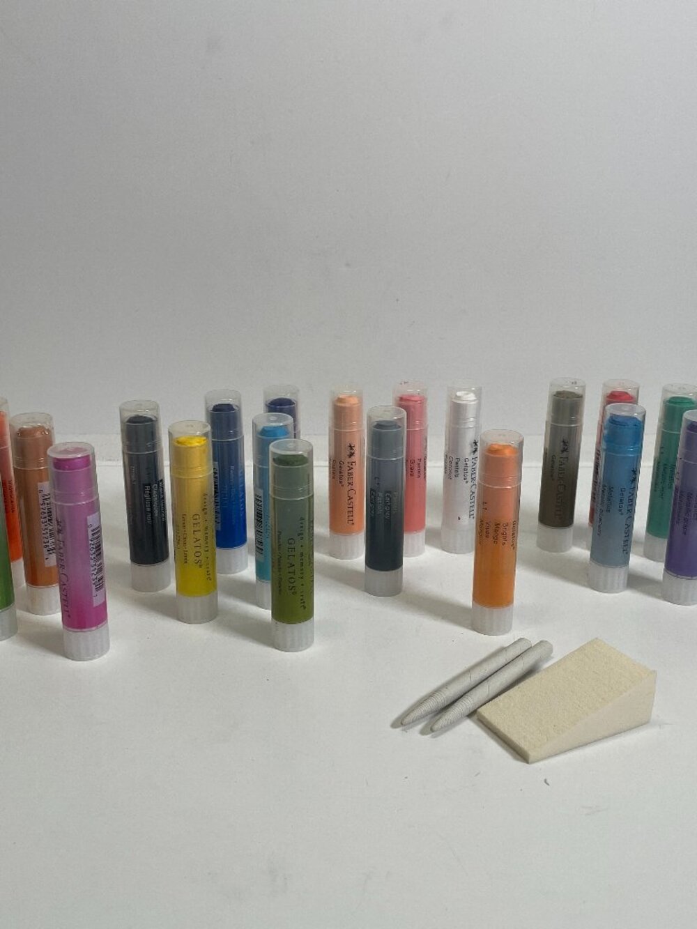 Faber Castell Gelatos Watercolor Gel Sticks Lot 27 Iridescents Pastels Metallics